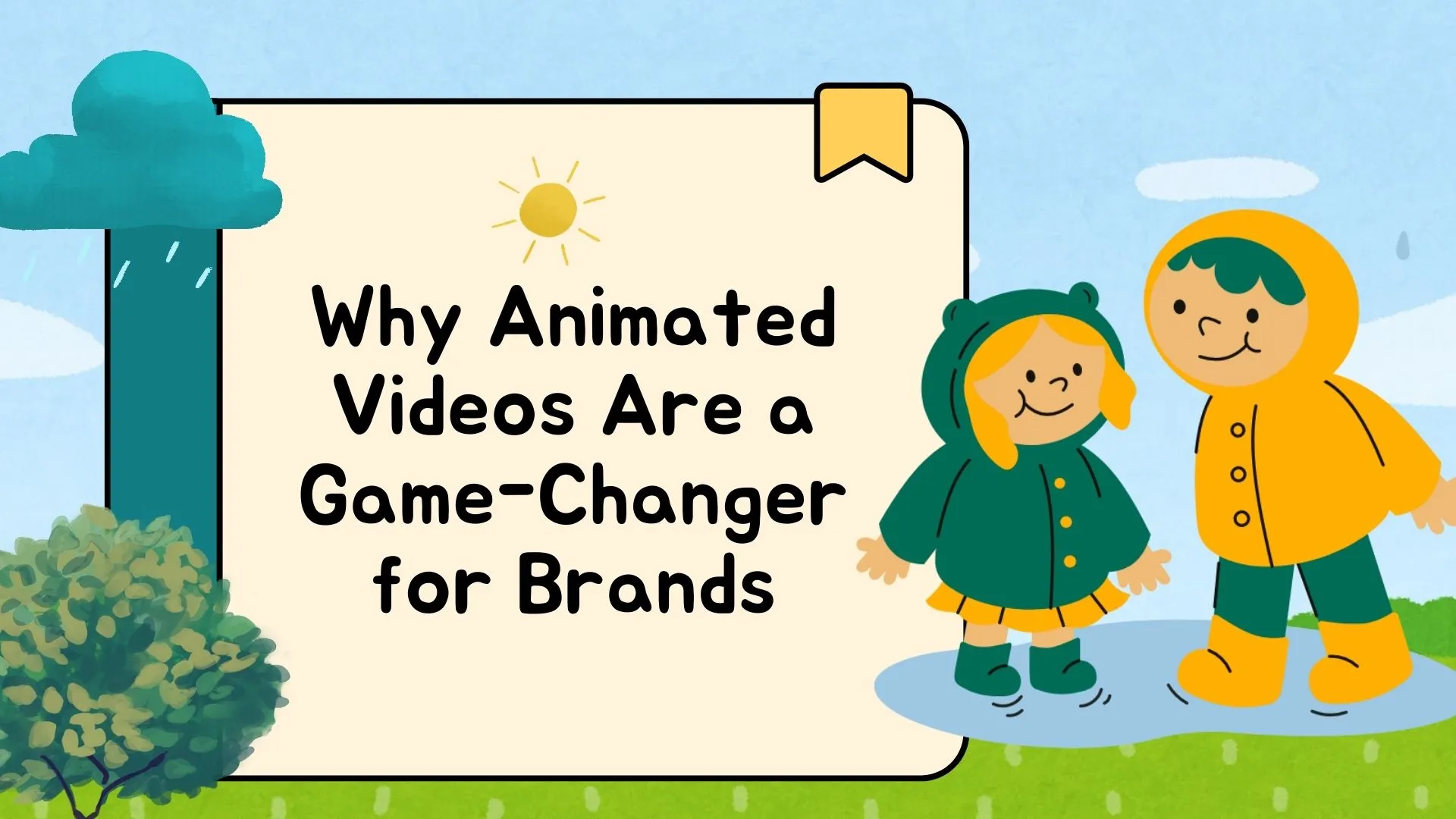 Green Blue Illustration Animated Weather Quiz Game Presentation